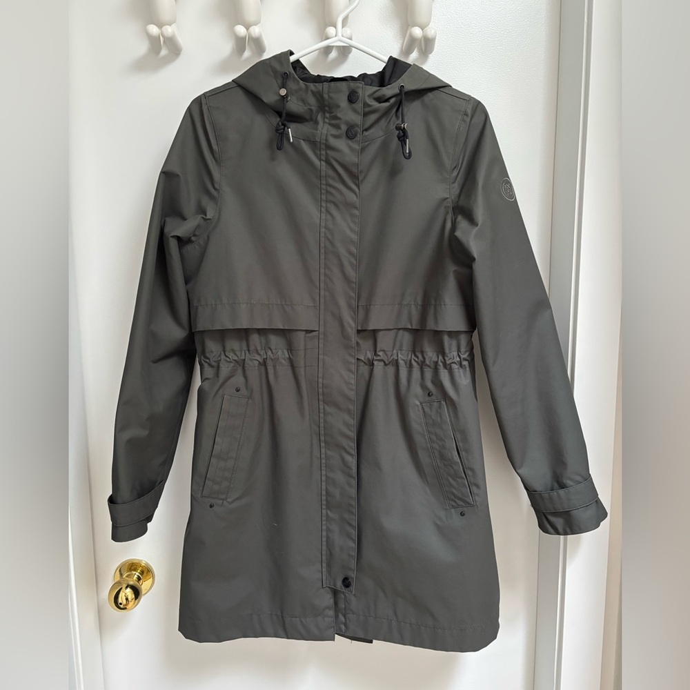 PGD Olive Green/Grey Hooded Raincoat